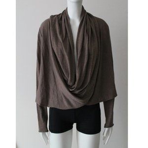 Paul Hardy Lamb.S.Laughter Swag Convertible Cardigan / Size Small / Wrap Wool